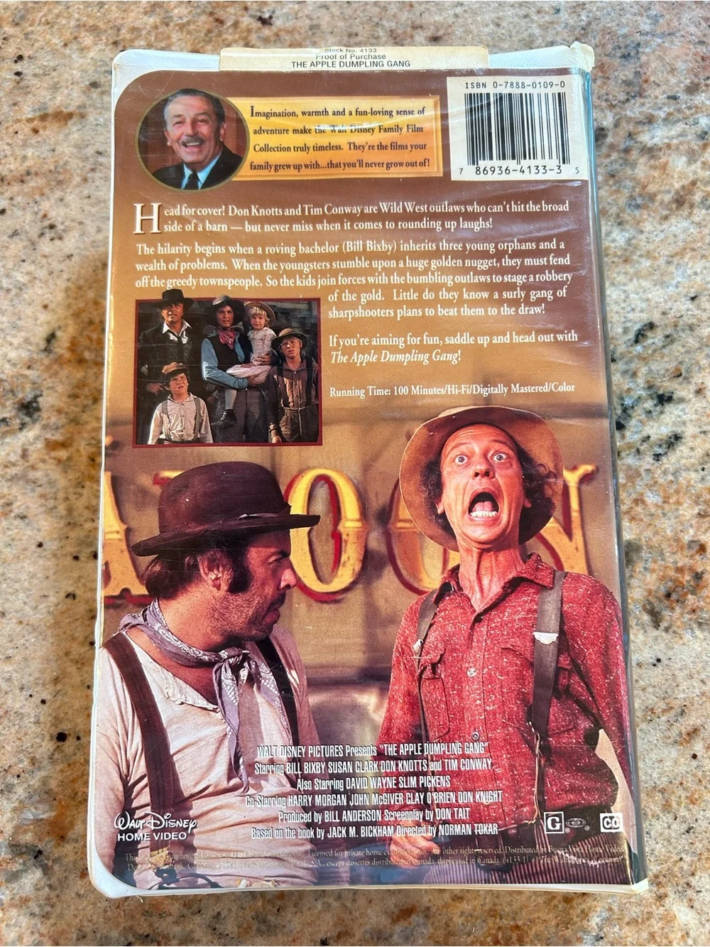 Walt Disney “The Apple Dumpling Gang” 1975 VHS from the Family Film Collection.